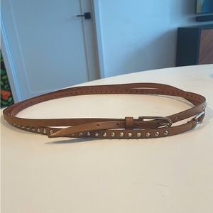 BERGE Italian Leather STUDDED BELT